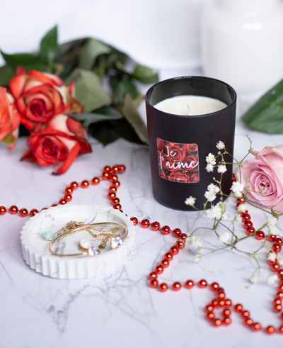 Bougies St Valentin - Cire et Parfum
